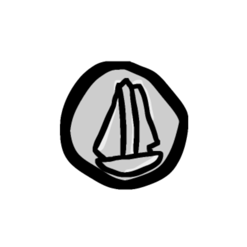 A simplified illustration of the Canadian dime (ten cent) coin.